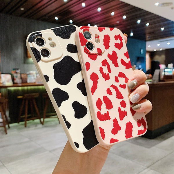 Colorful Cow Case-CH2975-BK14PM-case-Jelly Cases