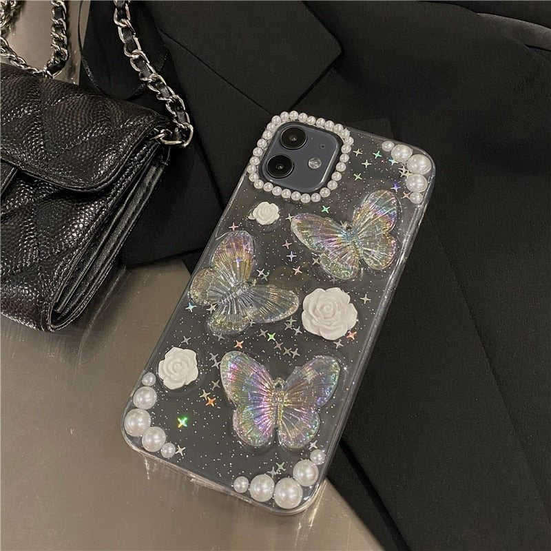 Pearl Butterfly Case-CH4071-XR-case-Jelly Cases