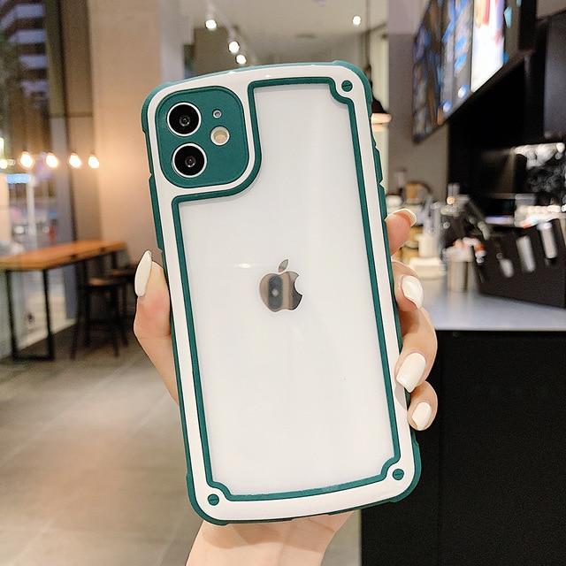 Candy Color Armor Case + Camera Protection - 34914018 - for - iphone11 - pro - max - dark - green - case - Jelly Cases