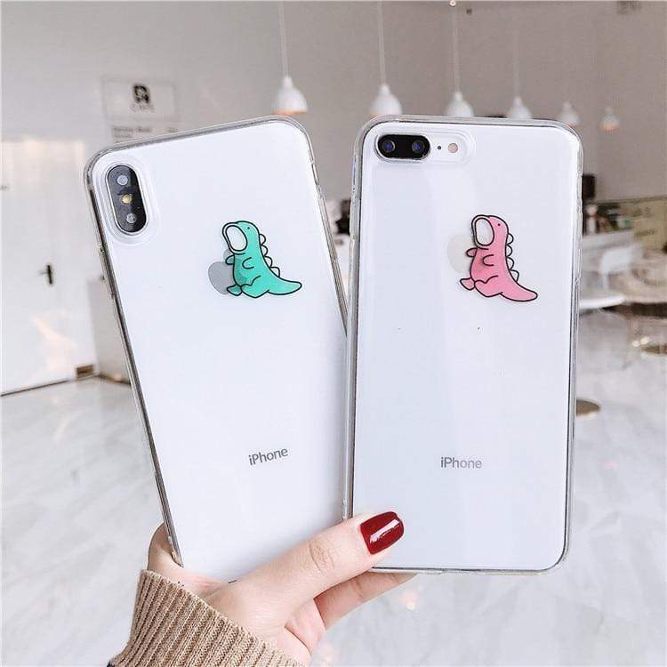 Cartoon Dinosaur Case - 24237201 - green - for - iphone - 6plus - 6sp - case - Jelly Cases