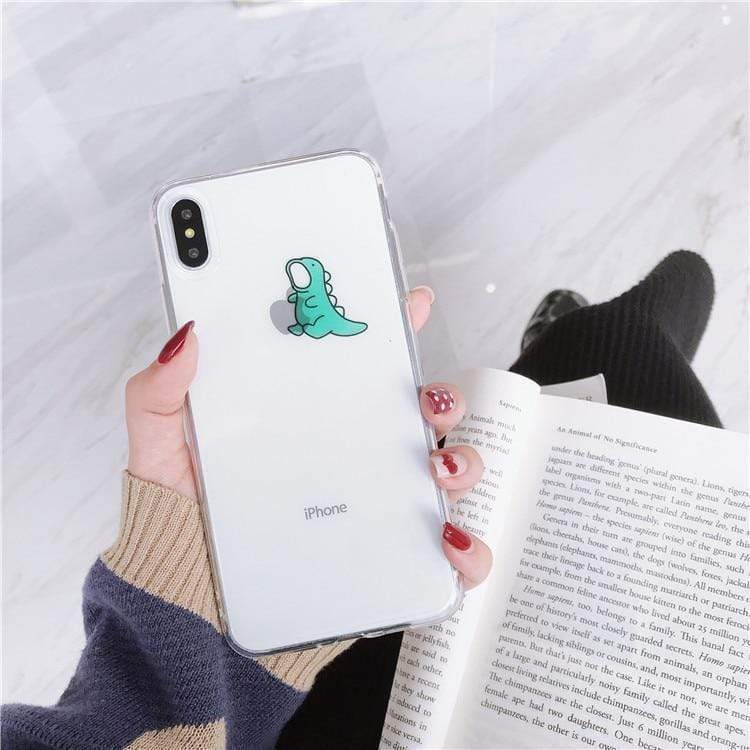 Cartoon Dinosaur Case - 24237201 - green - for - iphone - 6plus - 6sp - case - Jelly Cases