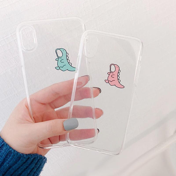 Cartoon Dinosaur Case - 24237201 - green - for - iphone - xs - max - case - Jelly Cases