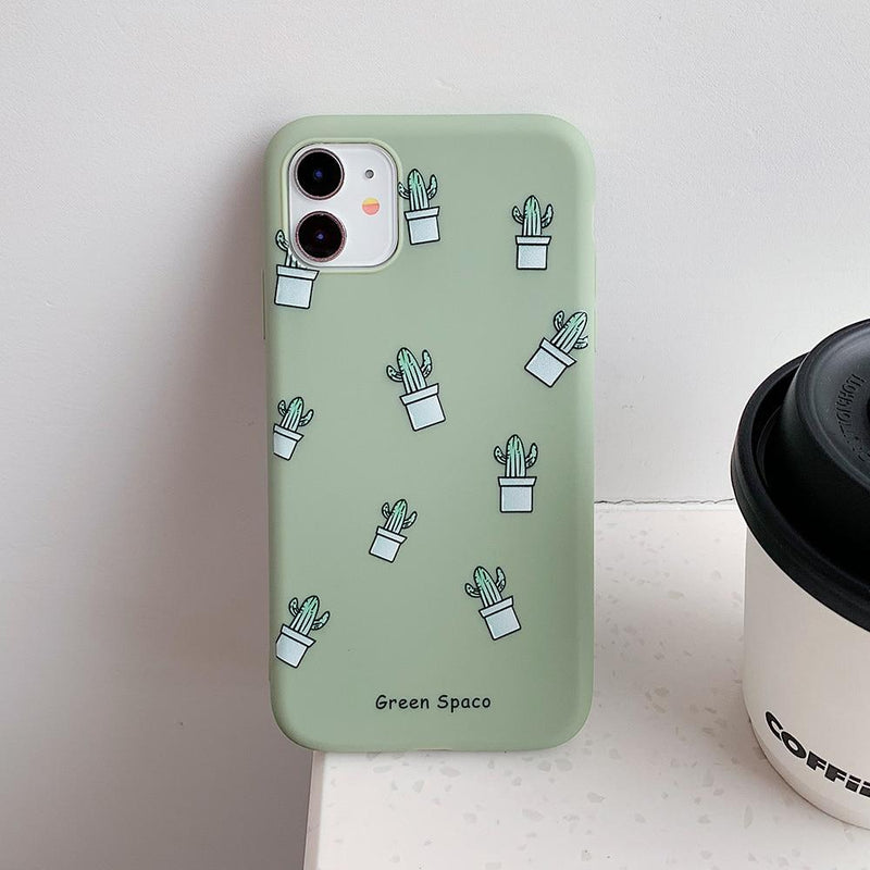 Cute Cactus Case - C2895 - S1 - 11PM - case - Jelly Cases