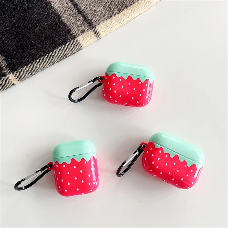Cute Strawberry AirPods Case - P0108S - Jelly Cases