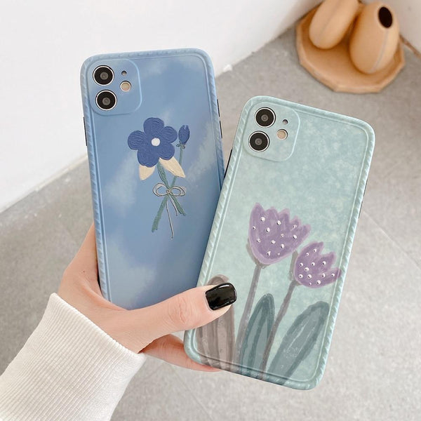 Flower Art Case - CH3049 - S1 - 12PM - case - Jelly Cases