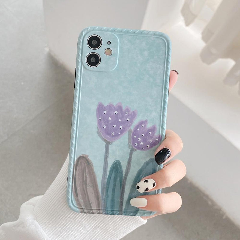 Flower Art Case - CH3049 - S2 - 12PM - case - Jelly Cases