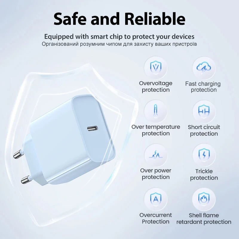 Mini 20W USB - C Super Fast Charger - P1065S - Jelly Cases