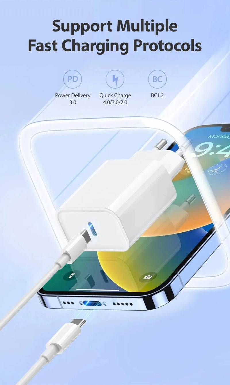 Mini 20W USB - C Super Fast Charger - P1066S - Jelly Cases