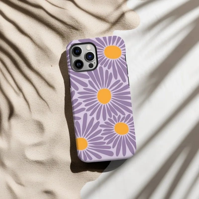 Purple Retro Floral Case - P0526S - iPhone Case - Jelly Cases