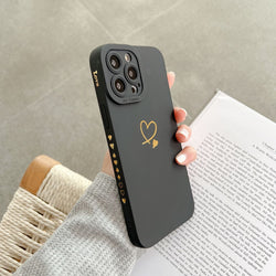 Solid Matte Hearts Case - 3256804730860714 - For iPhone 14Pro Max - W - case - Jelly Cases