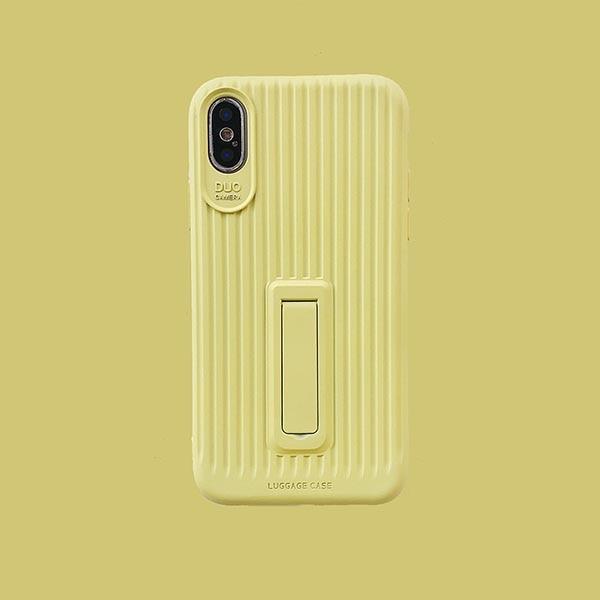 Stripe Candy Colors With Stand - 18445268 - yellow - for - iphone - 6plus - 6sp - Jelly Cases