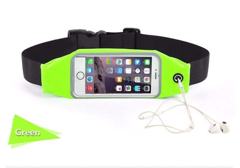 Waterproof Gym Waist Phone Bag - 603885 - green - big - size - 7 - Jelly Cases