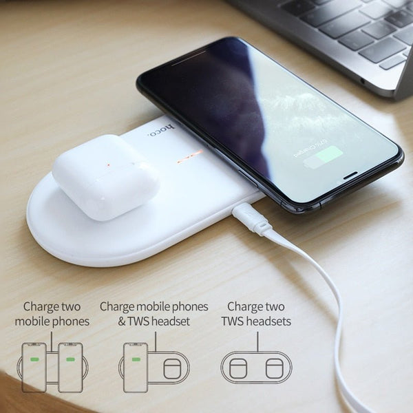 2-in-1 Wireless Charger-CH4069-WE-Mobile Phone Accessories-Jelly Cases