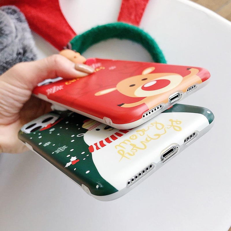 3D Christmas Reindeer & Snowman Case - Jelly Cases