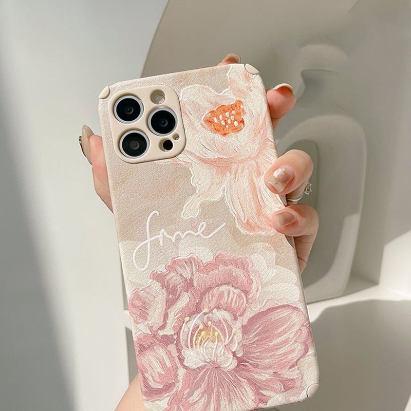 3D Flower Leather Case-CH4049-14PM-case-Jelly Cases