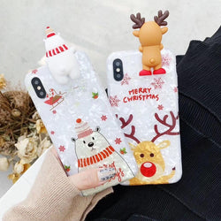 3D Merry Christmas Case - Jelly Cases