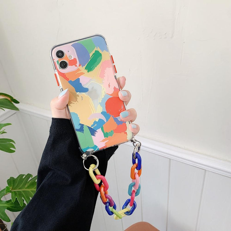 Abstract Art Chain Case-CH2172-X/XS-case-Jelly Cases