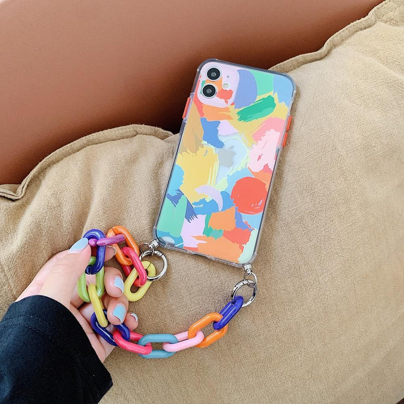 Abstract Art Chain Case - Jelly Cases