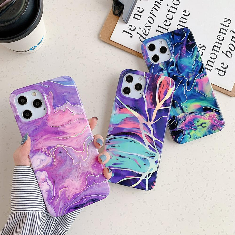 Abstract Laser Marble Case-CH2882-S1-14PM-case-Jelly Cases