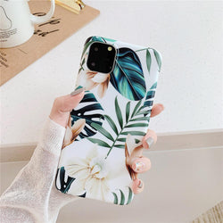 Art Flowers Leaf Case - Jelly Cases