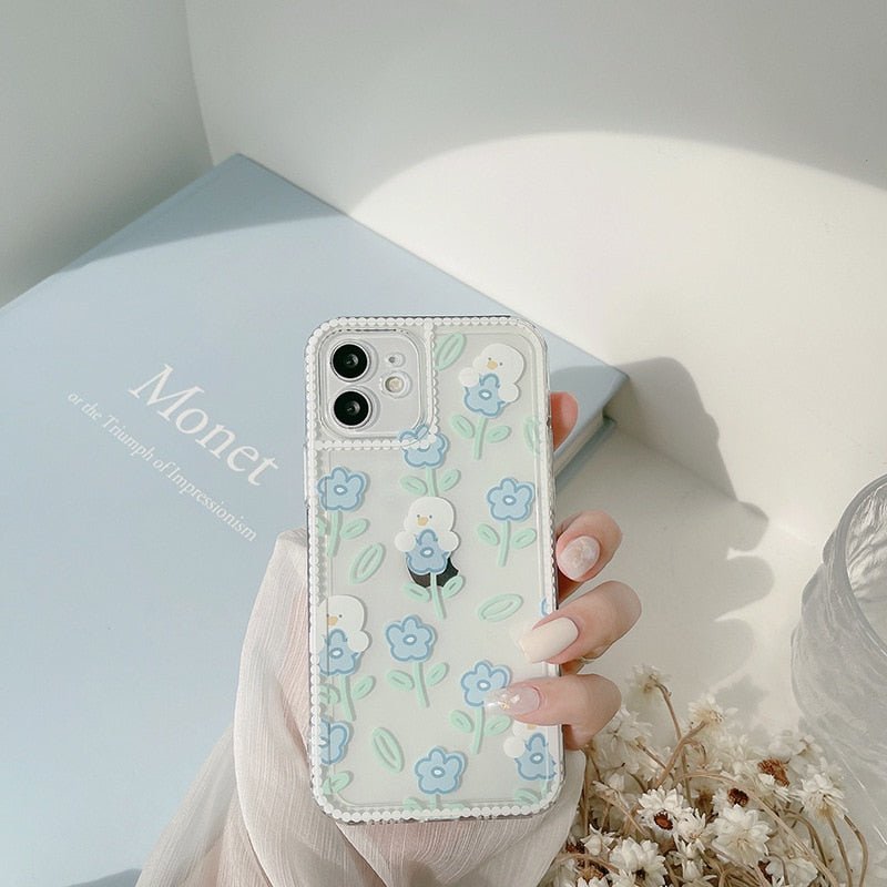 Blue Flower Duck Case-CH4064-7/8-case-Jelly Cases