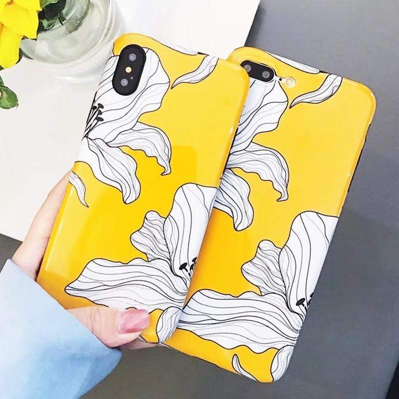 Bright Yellow Flower Case-C2847-11P-case-Jelly Cases