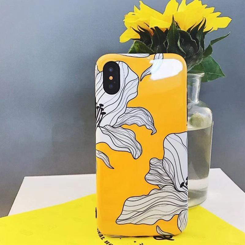 Bright Yellow Flower Case-C2847-11P-case-Jelly Cases