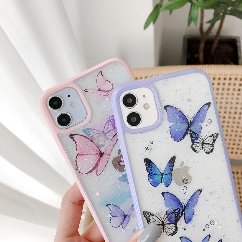Butterfly Glitter Case-CH0038-BU14PM-case-Jelly Cases