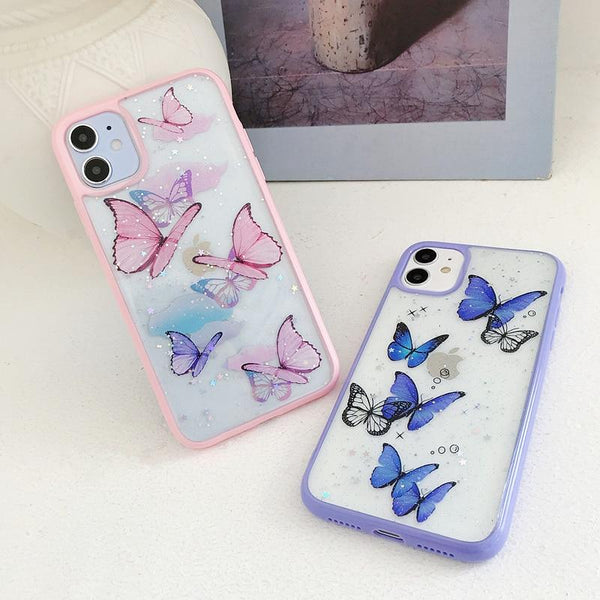Butterfly Glitter Case