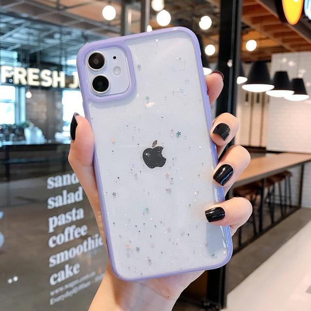 Candy Color Glitter Star Case