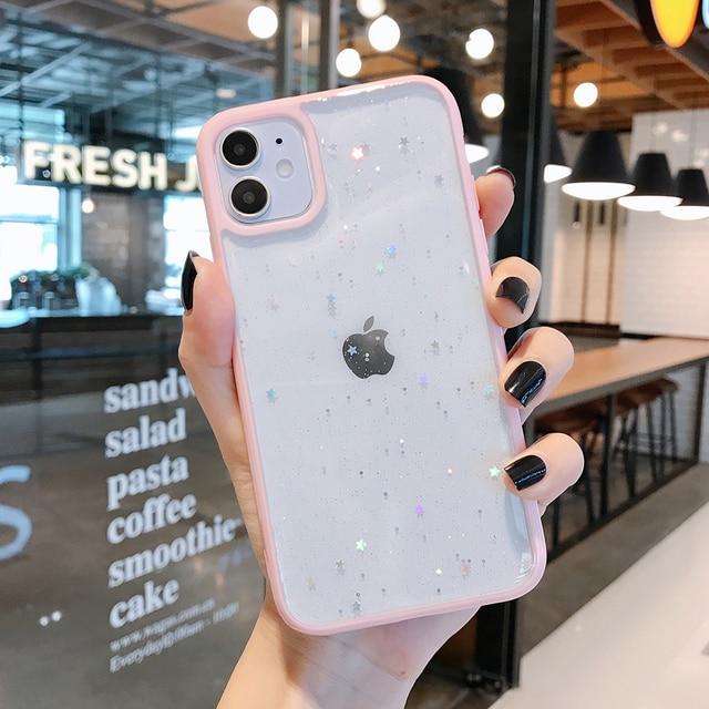 Candy Color Glitter Star Case
