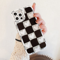 Checkered Heart Case-CH2912-WEX/XS-case-Jelly Cases