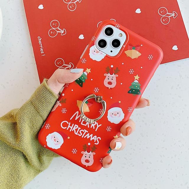 Christmas Reindeer Case + Ring Holder-CH2177-RDXR-case-Jelly Cases