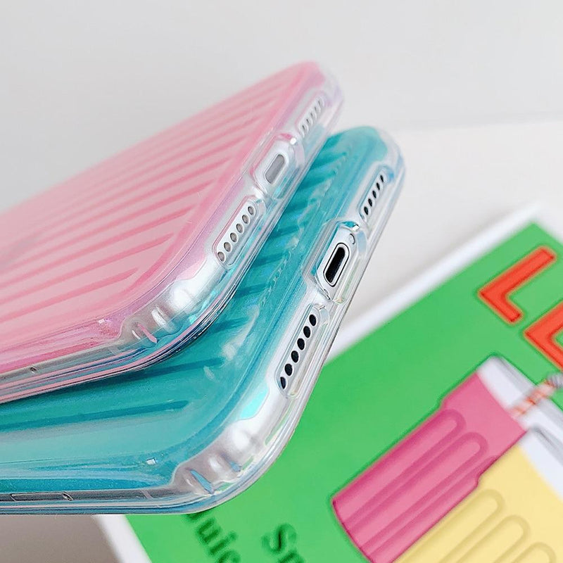 Clear Stripes Shockproof Case-C2868-PE11-case-Jelly Cases