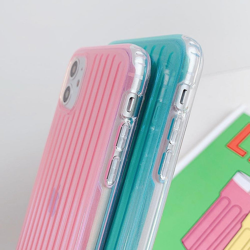 Clear Stripes Shockproof Case-C2868-PE11-case-Jelly Cases