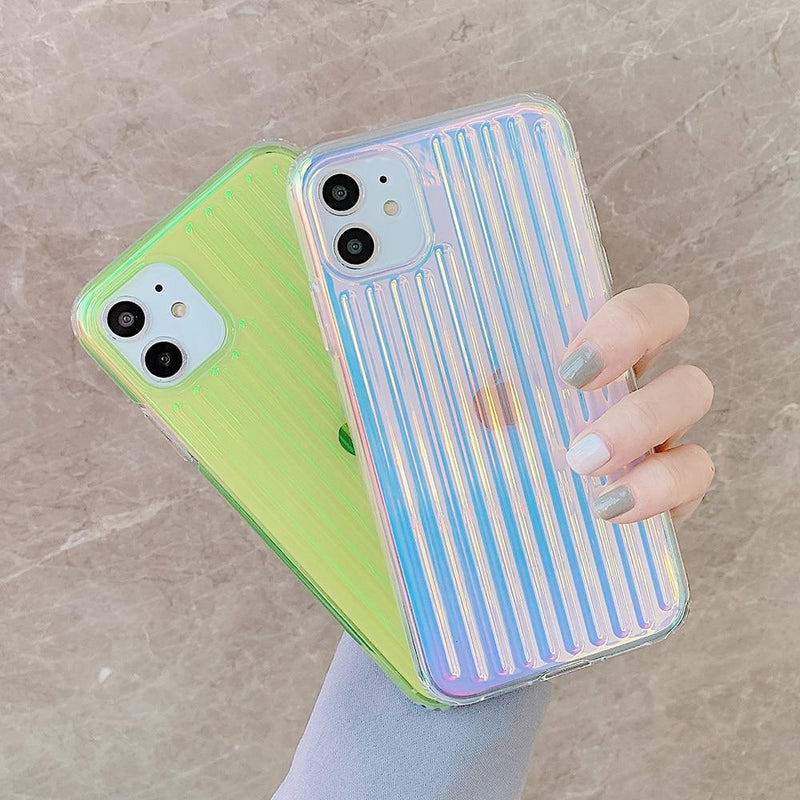 Colorful Clear Stripes Case-C2838-CR14PM-case-Jelly Cases