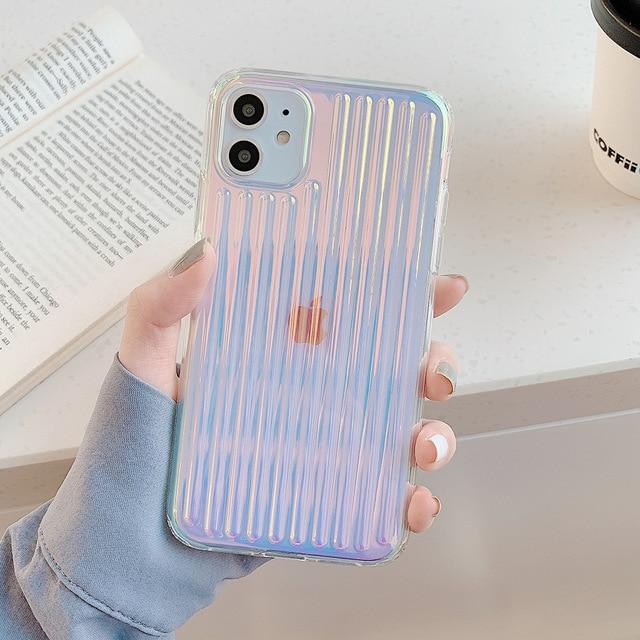 Colorful Clear Stripes Case-C2838-BUXSM-case-Jelly Cases