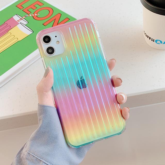 Colorful Clear Stripes Case-C2838-CR7/8P-case-Jelly Cases