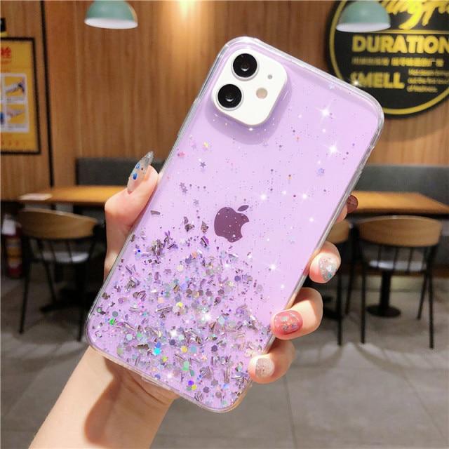 Colorful Glitter Plain Case - Jelly Cases