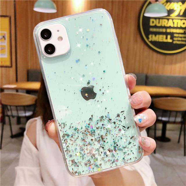 Colorful Glitter Plain Case - Jelly Cases