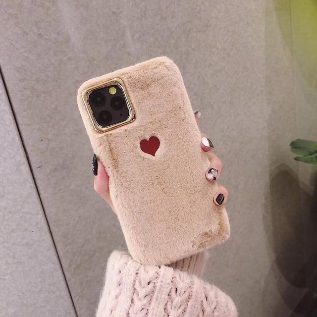 Cute Fluffy Heart Case-C2858-BN11PM-case-Jelly Cases