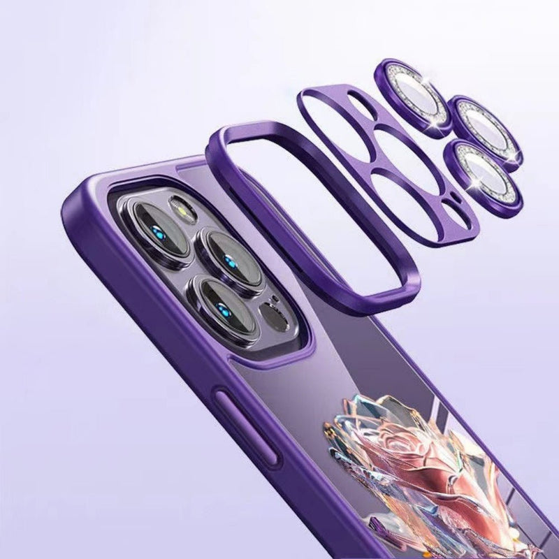 Electroplated Floral Case-CH2052-S1-14PM-case-Jelly Cases