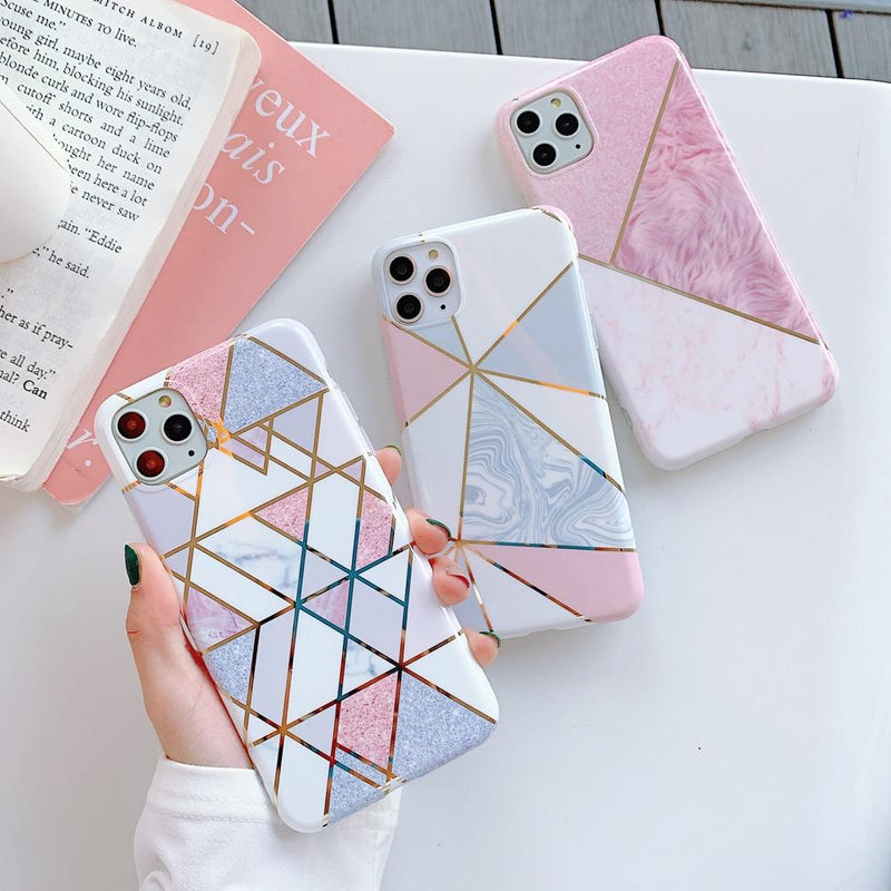 Geometric Splicing Marble Case-CH2055-S2-6SP-case-Jelly Cases