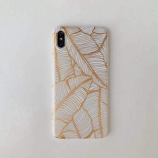 Gold Banana Leaf Case-CH2026-XR-case-Jelly Cases