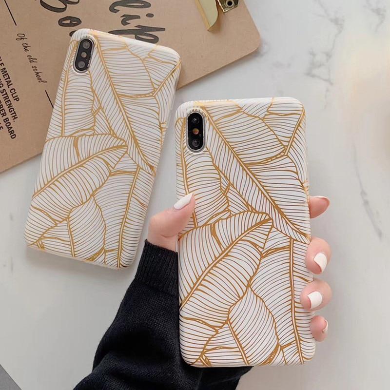 Gold Banana Leaf Case-CH2026-XR-case-Jelly Cases