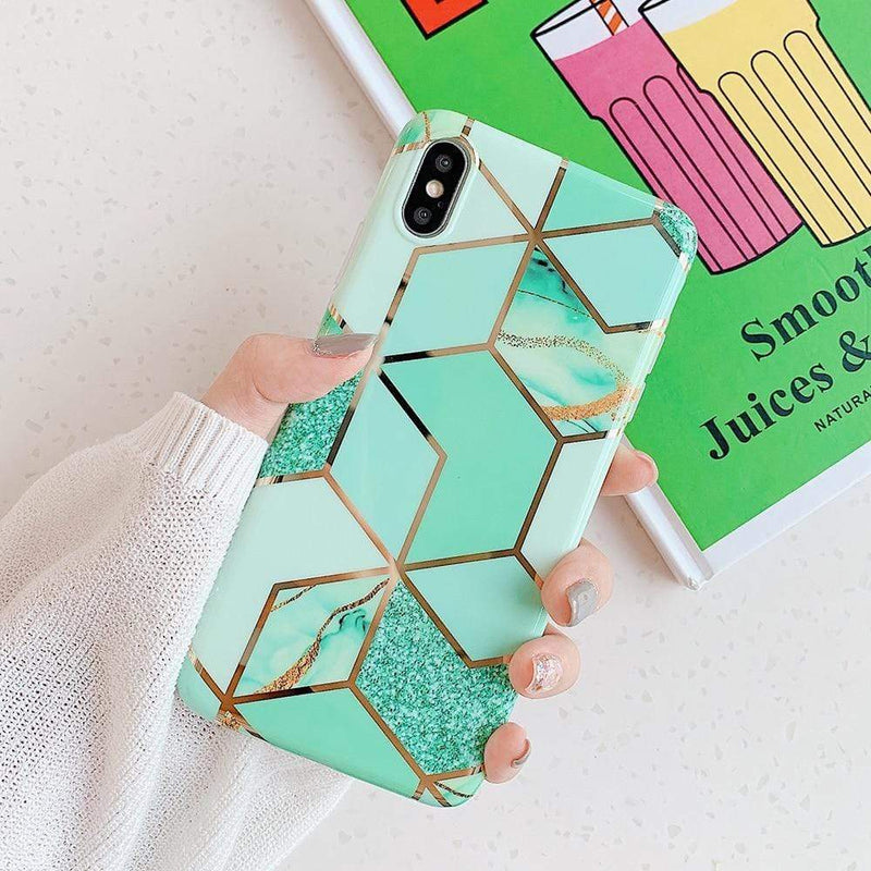 Green Marble Case-C2854-XSM-case-Jelly Cases