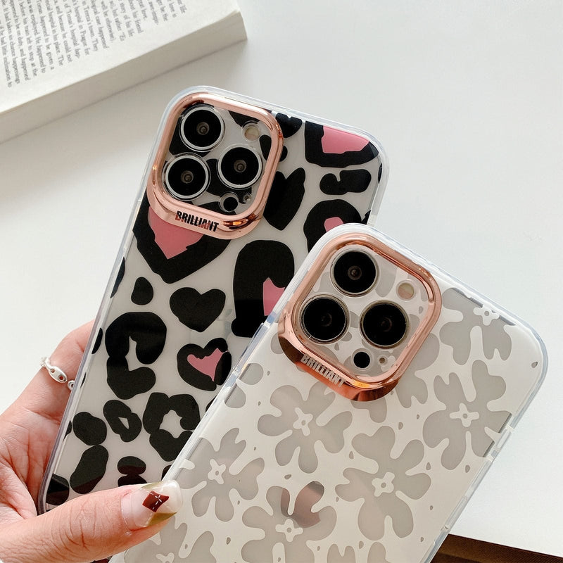 Leopard Love & Flowers Case - Jelly Cases