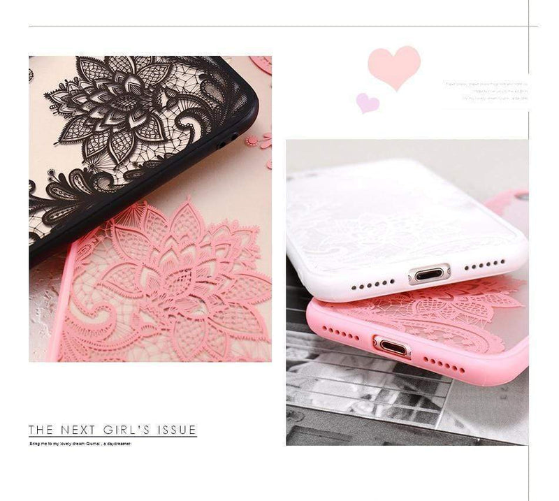 Luxury Lace Flower Case - Jelly Cases