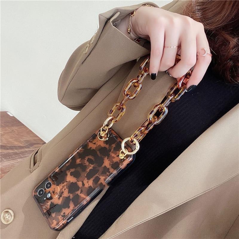 Luxury Leopard Chain Case - Jelly Cases