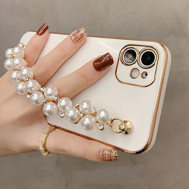 Luxury Pearl Chain Case - Jelly Cases